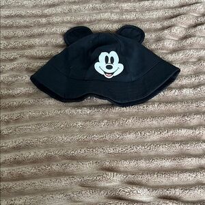 Black Kids Hat with Cartoon Character